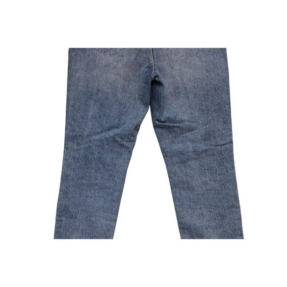 We The Free People Jeans Size 31 Straight Leg Button Fly Distressed High Rise - Picture 9 of 12